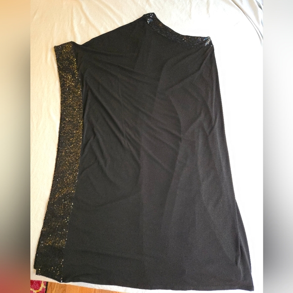 Rachel Zoe Azur One Shoulder Black Sequin Maxi Dress - Picture 2 of 12